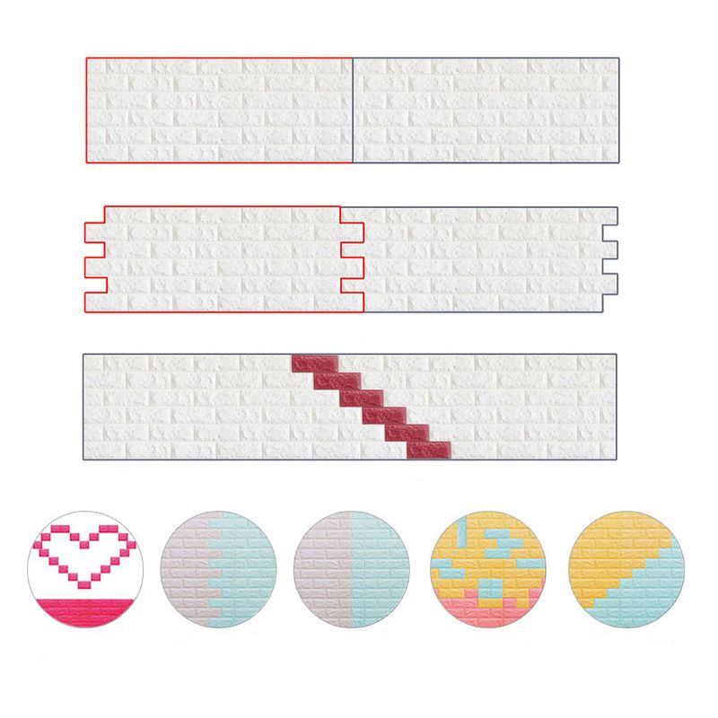 Modern Wall Tile PVC 3D Embossing Self-Adhesive Waterproof Interior Wall Panel