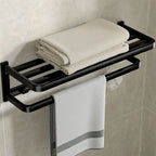 Modern Bathroom Set Towel Bar Paper Holder Black Bathroom Accessory Set