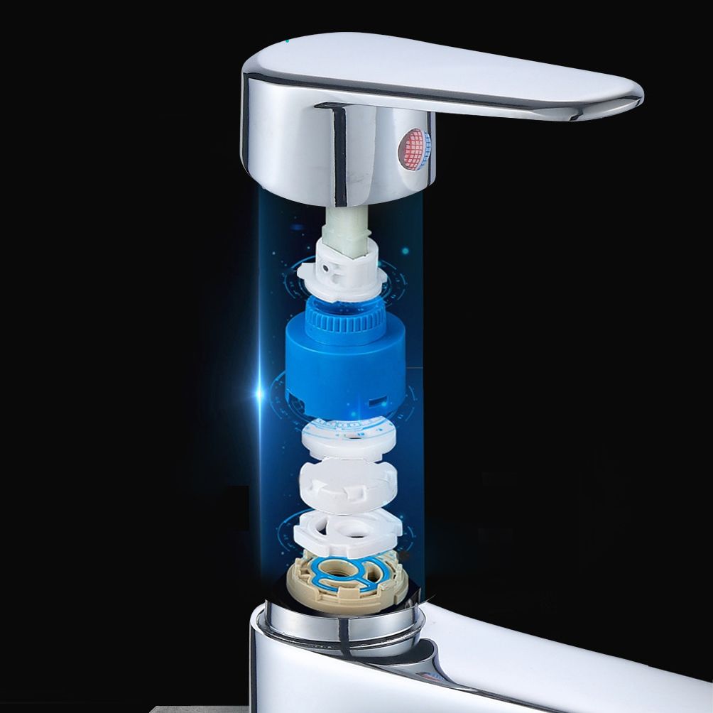 Modern Sink Faucet Monochrome Brass Sink Faucet for the Bathroom