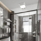 7-piece Bathroom Accessory Set Modern Aluminum Bathroom Set in Silver