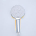 Silver Shower Head Combo Metal Modern 5 Spray Pattern Shower Heads
