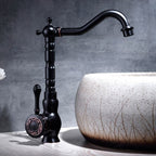 Glam Style Sink Faucet with Swivable Spout and Lever Handle