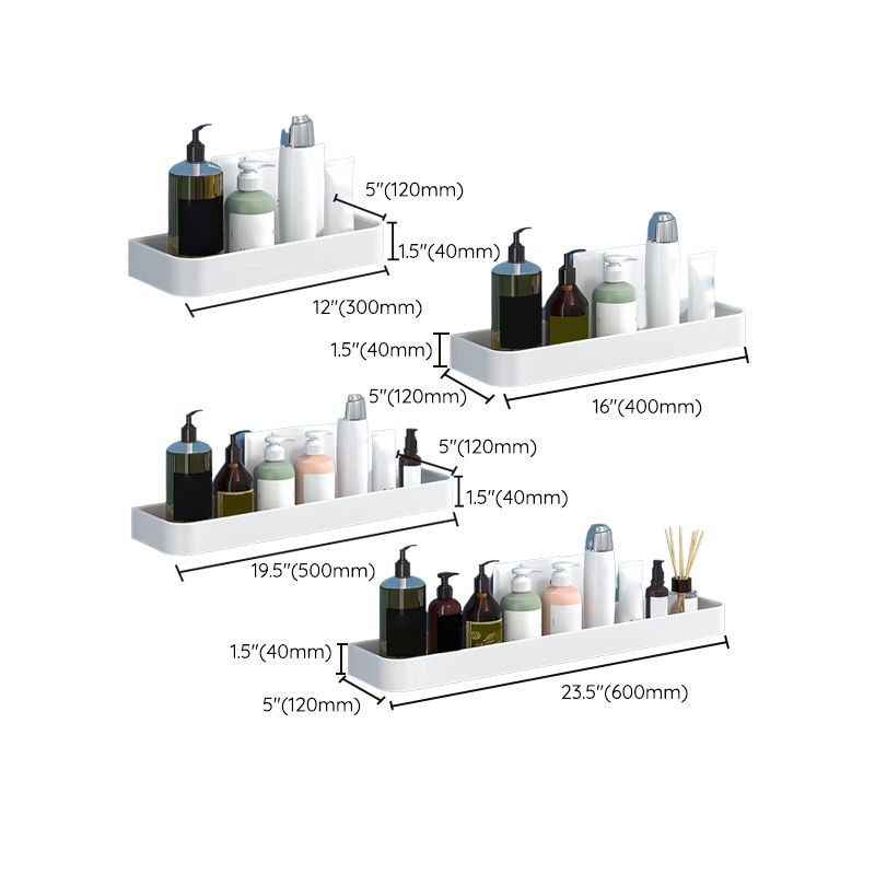 White 2-piece Bathroom Hardware Modern Bathroom Accessories Set, Bathroom Shelf