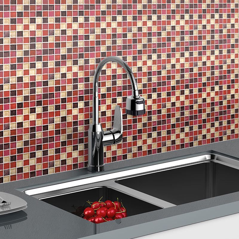 Peel and Stick Mosaic Tile Waterproof Square Peel and Stick Tile for the Kitchen 20-Pack