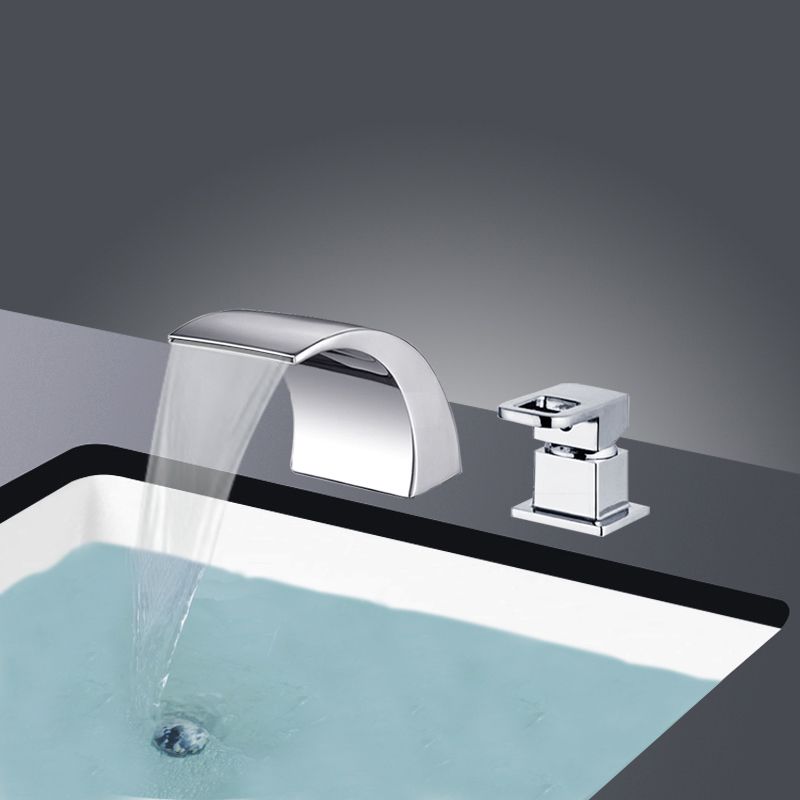 Modern Brass Roman Bathtub Faucet Waterfall Spout Bathtub Faucet