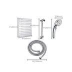 Stainless Steel 8 Inch Shower Set 5 Sprays Handheld Shower Head Shower Arm