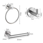 Stainless Steel Bathroom Set 3-piece Modern Style Simple Bathroom Accessories Set