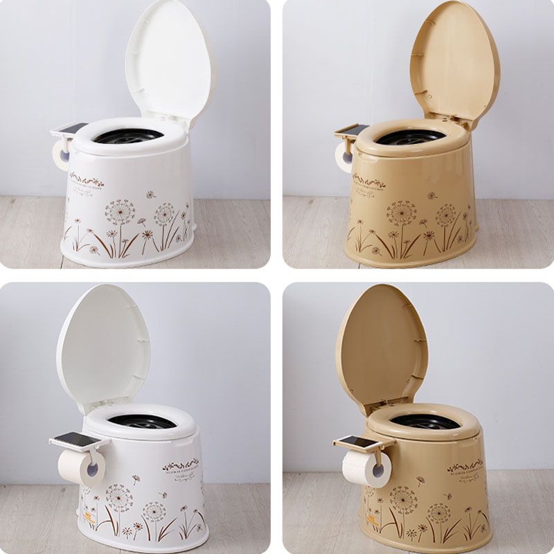 Modern Plastic Floor-Mounted Toilet Bowl with Seat for the Bathroom