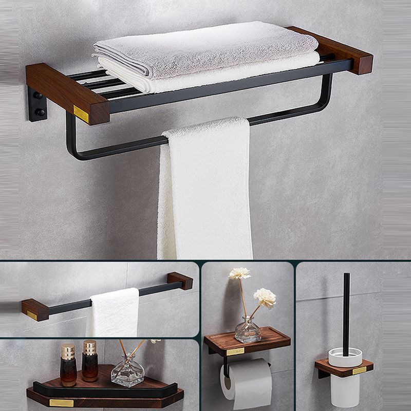 Metal Bathroom Accessories Set Walnut Brown Bathroom Accessories Set