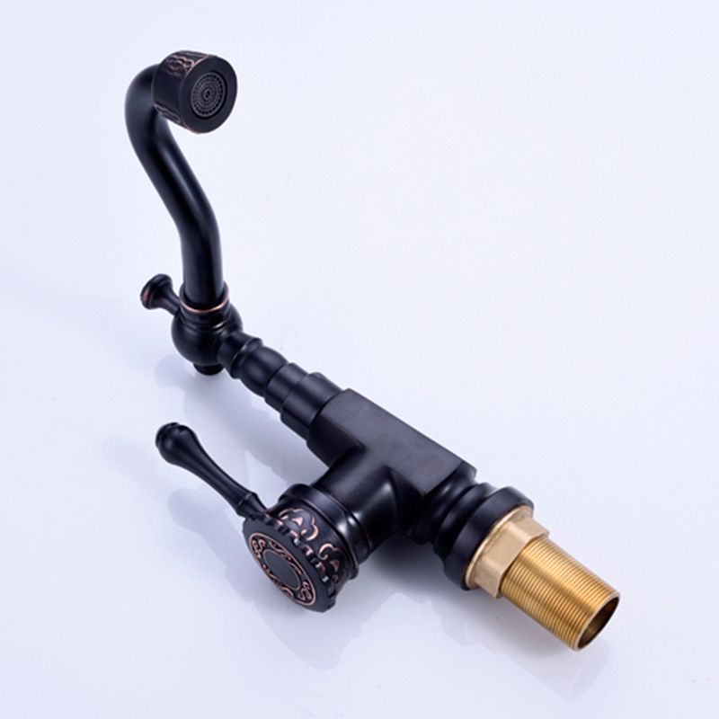 Glam Style Sink Faucet with Swivable Spout and Lever Handle
