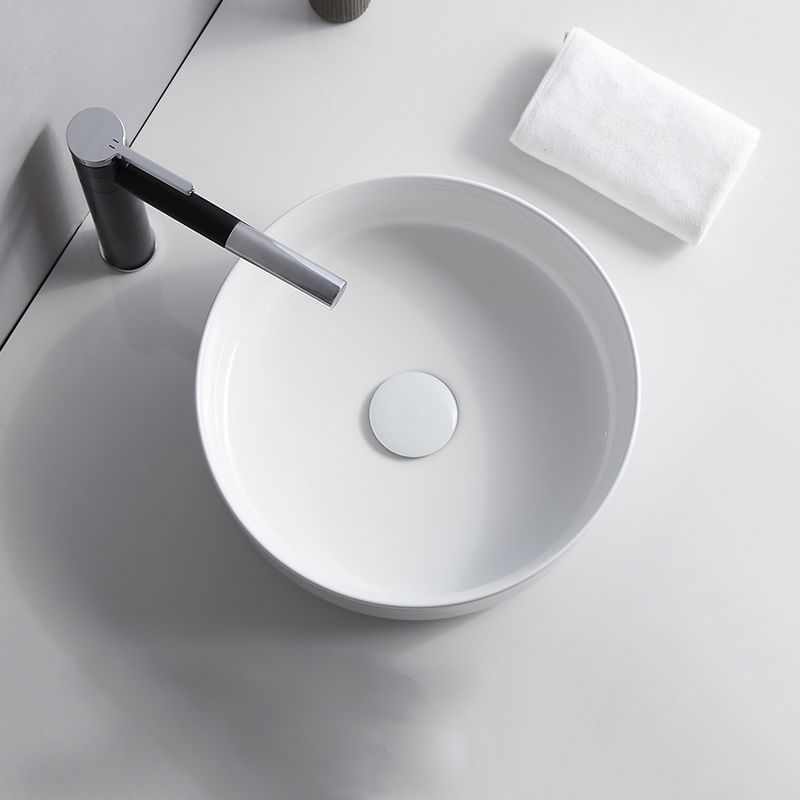 Modern Sink Ceramic Solid Color Round Sink