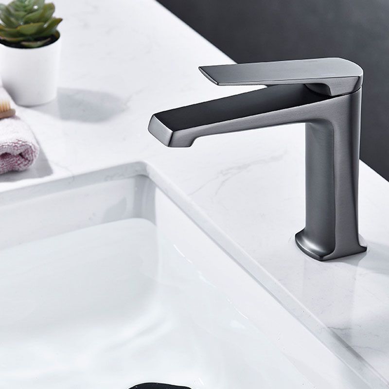 Modern basin tap lever handle copper low arc basin tap