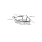 3-piece modern bathroom accessory set aluminum bathroom shelf in silver
