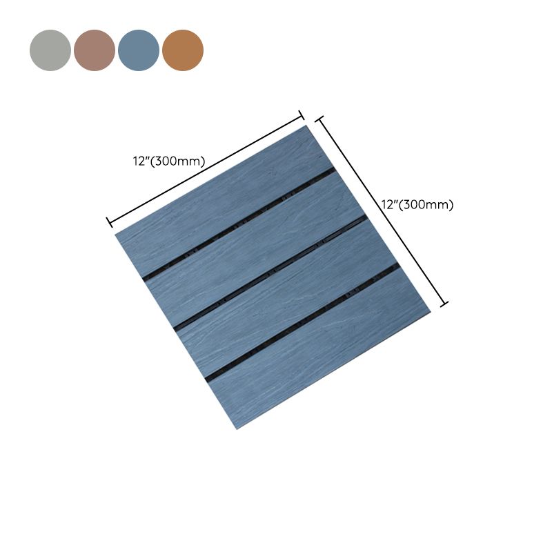 12" X 12" 4-Slat Square PVC Floor Tiles With Interlocking Installation Floor Plates Tiles