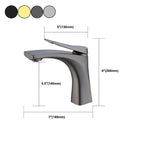 Modern Vessel Faucet Brass Lever Handles Low Arc with Water Hose Bathroom Vessel Faucet