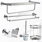 Chrome Traditional Bathroom Accessories Set Stainless Steel Bathroom Set