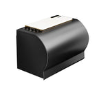 Black Aluminum Bathroom Accessory Set Modern Bathroom Shelf / Towel Bar & Paper Holder