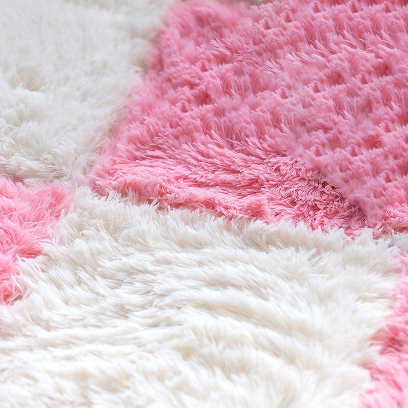 Bedroom Carpet Tiles Solid Square Shag Stain Resistant Carpet Tiles
