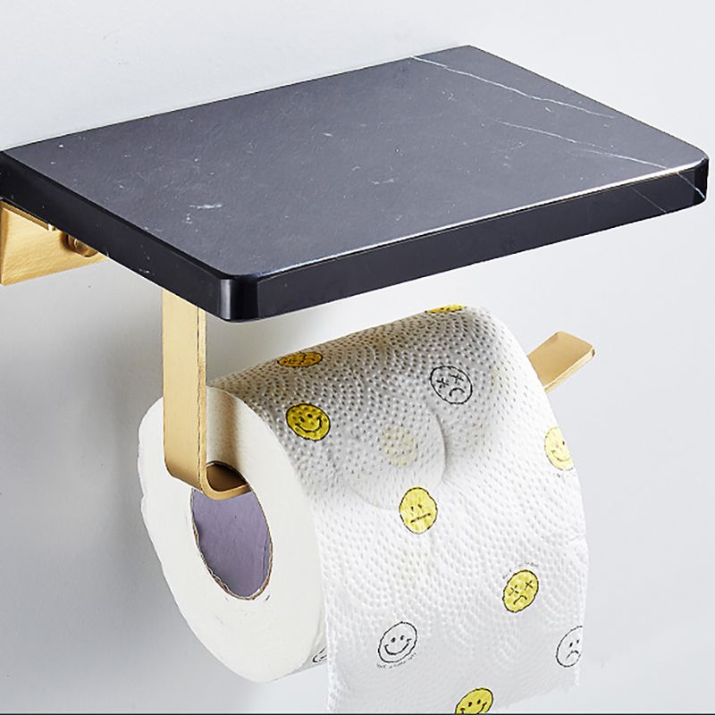 Metal and Marble Bathroom Minimalist Accessory as a Single Piece or in a Set in Gold