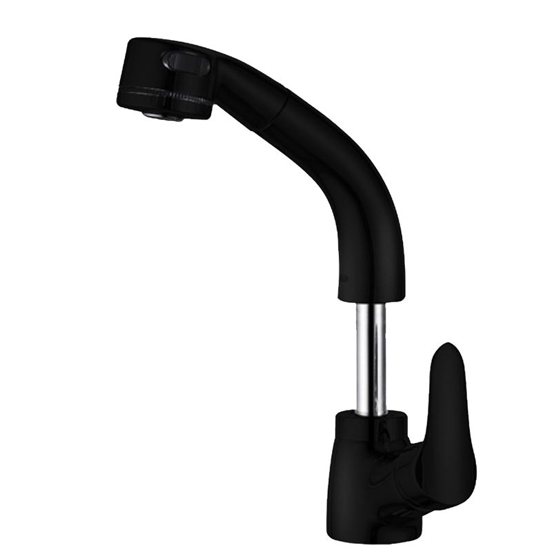 Vessel Sink Bathroom Faucet with Swiveling Spout Single Lever Faucet with Pull-Out Spray