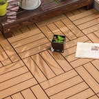 Classic wooden tiles for garden patio flooring to lay