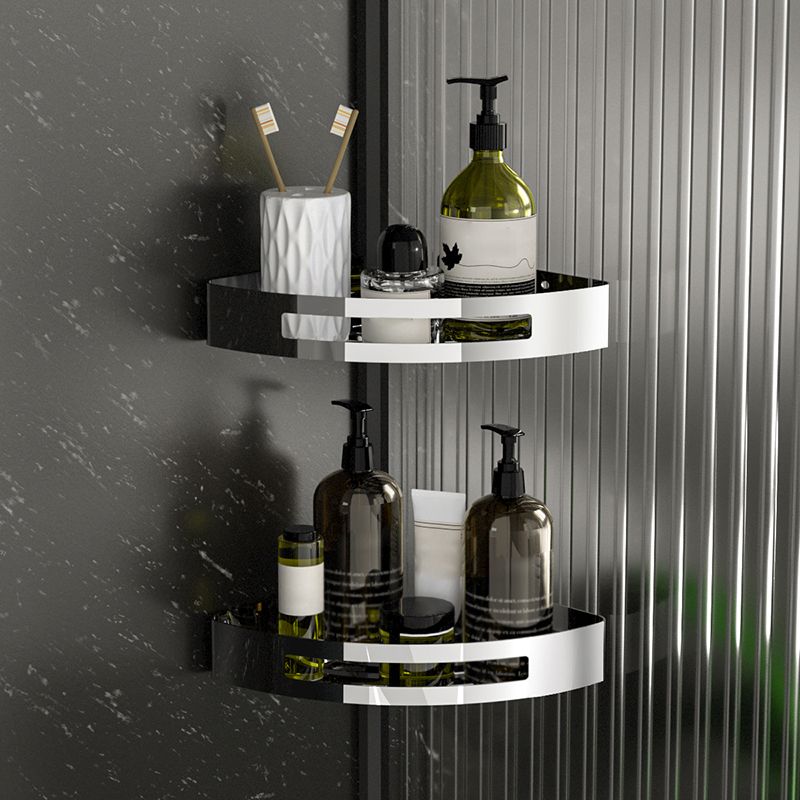 Polished Chrome Modern Bathroom Accessories Set Stainless Steel Triangular Shower Shelf