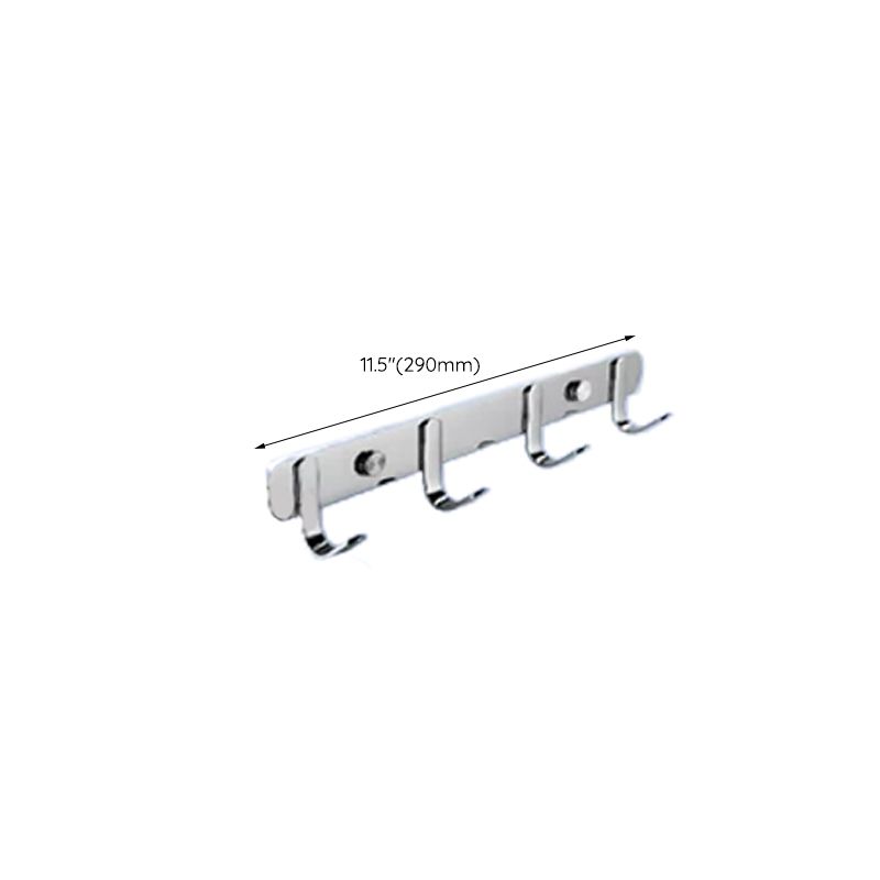 Contemporary bathroom accessory set made of aluminum with towel holder/bath shelf