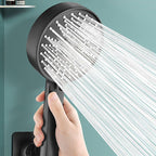Modern Handheld Showerhead Adjustable Water Flow 5 Settings Wall Mounted Showerhead