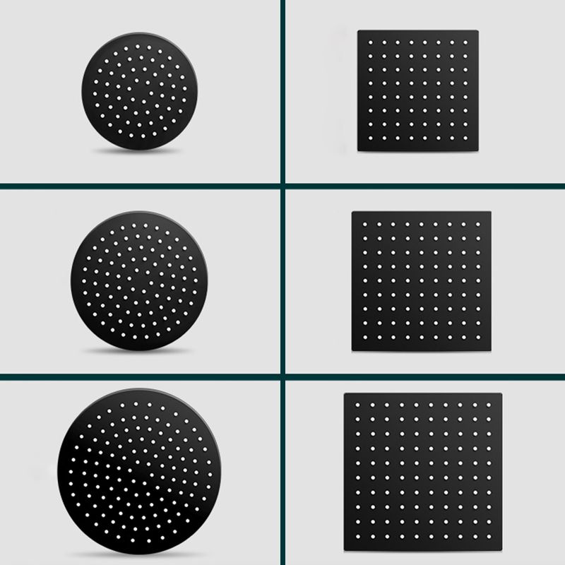 Black round fixed shower head Modern design wall-mounted shower head