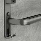 Contemporary Bathroom Accessory Set Gray Aluminum Bathroom Shelf/Towel Rack/Bathtub Hook
