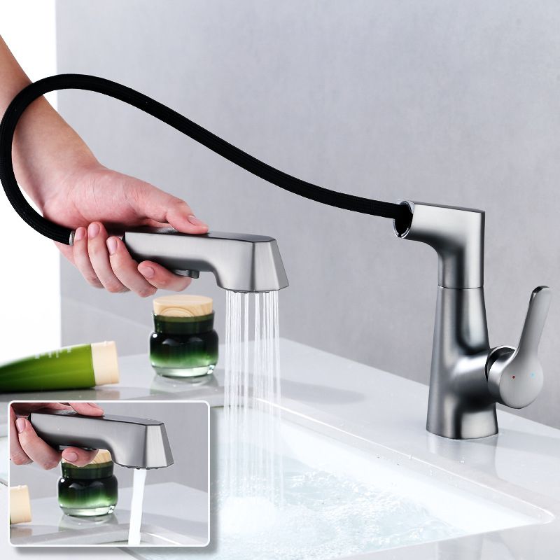 Modern Faucet Solid Copper Centerset Bathroom Faucet