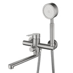 Wall-mounted metal bathtub filling low arch swivel bathtub mixer