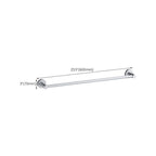 Silver Modern Bathroom Accessory Set with Bath Shelf/Towel Rack & Bathrobe Hook