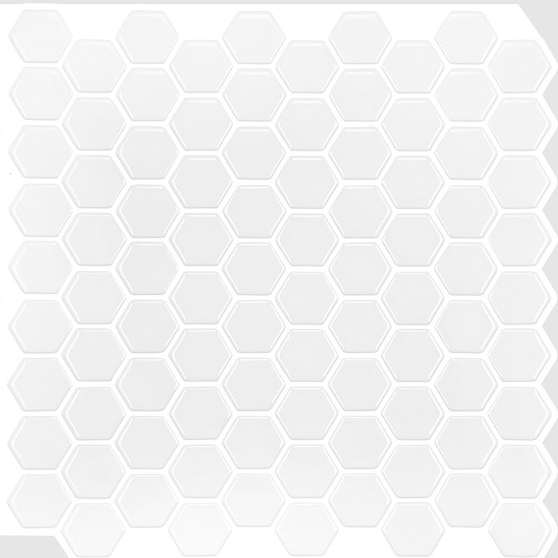 Polygon Metal Peel and Stick Back Wall Tile PVC Peel and Stick Tile for the Kitchen