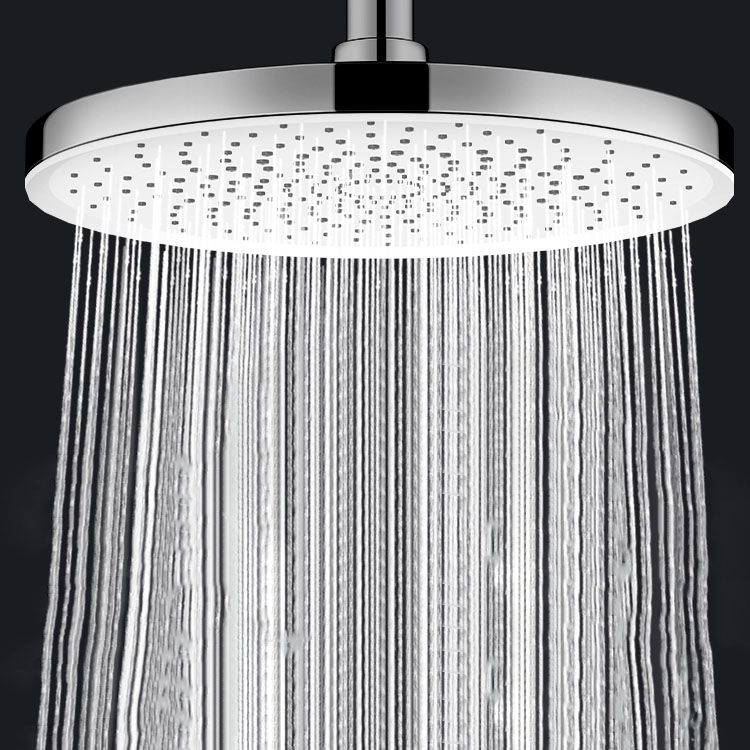 Round Fixed Shower Head High Flow Aerated Wall Mount Shower Head