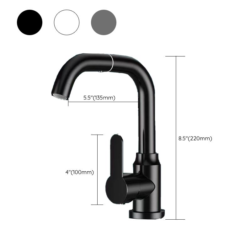 Modern sink faucet bathroom faucet brass lever swivel spout sink faucet
