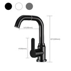 Modern sink faucet bathroom faucet brass lever swivel spout sink faucet