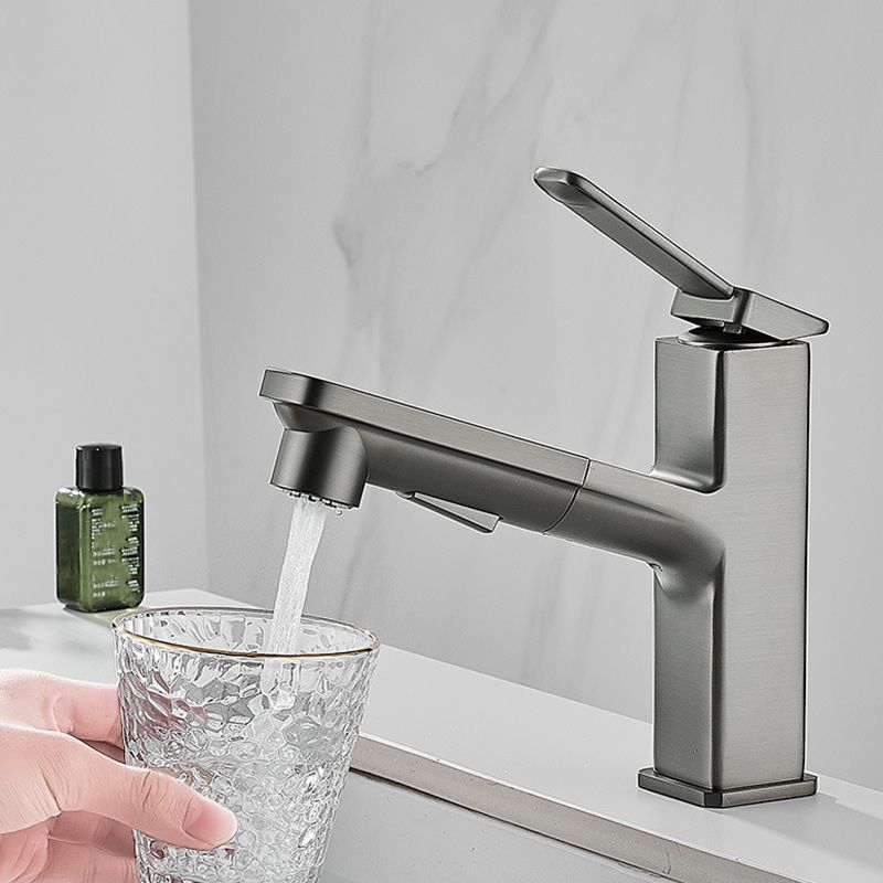 Contemporary Container Faucet Lever Handles Low Arc Copper Container Faucet