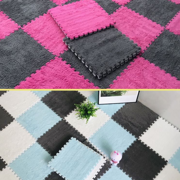 Color-Fading-Resistant Carpet Tile Solid Interlocking Carpet Tile