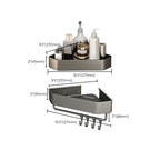 Adhesive holder metal bathroom accessories single piece or in set with bathroom shelf