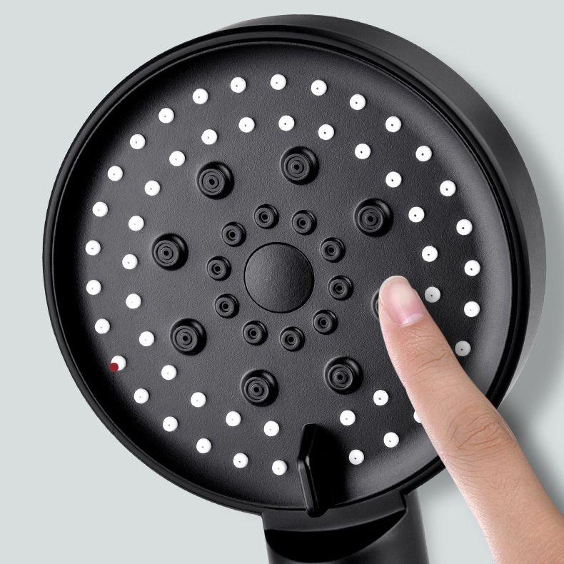 Round Spray Shower Head 6 Settings Adjustable Water Flow Handheld Shower Head
