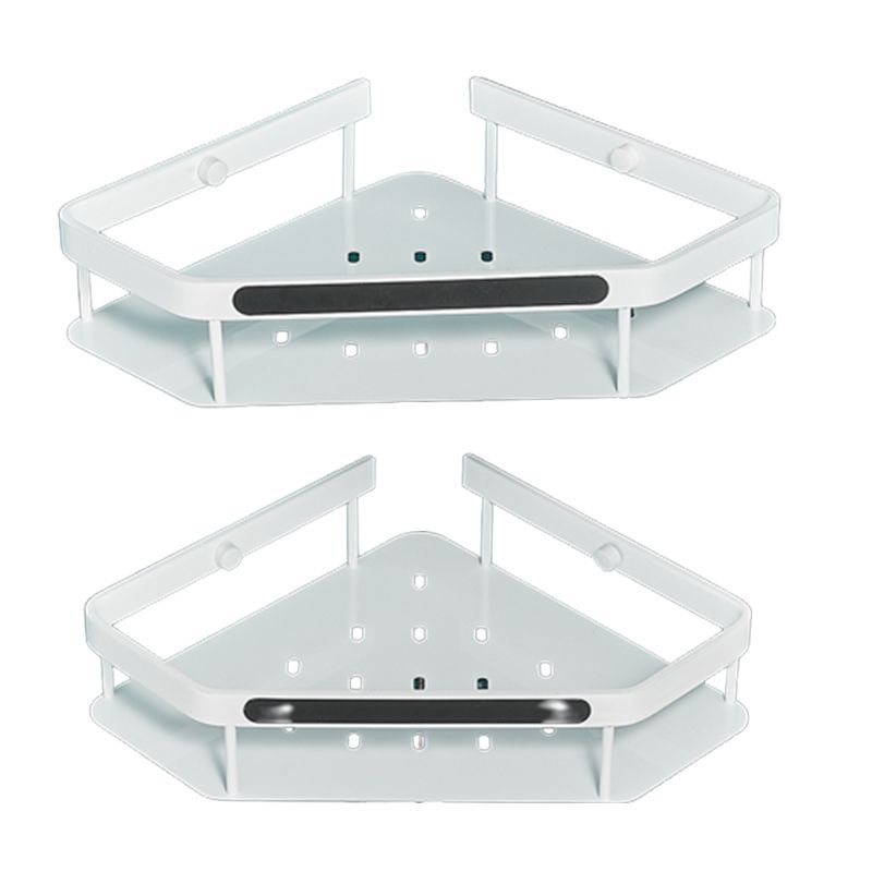 Matt white 3-piece modern bathroom accessory set, bathroom shelf