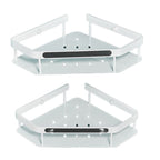 Matt white 3-piece modern bathroom accessory set, bathroom shelf