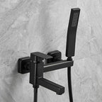 Wall-mounted metal bathtub faucet low arc swivel bathroom faucet
