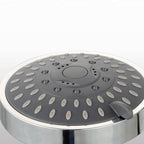 Modern Standard 5 Settings Shower Head Round Metal Adjustable Spray Pattern Shower Head