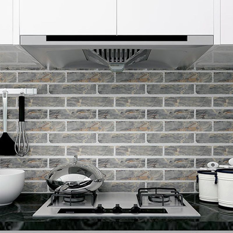 Peel & Stick Tiles Square Stain Resistant Plastic Peel and Stick Tiles for Kitchen 20 Pack