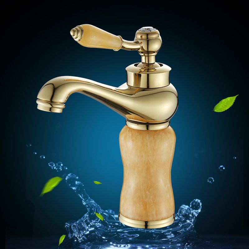 Luxury Vessel Faucet Brass Lever Handles Low Arc Sink Faucet