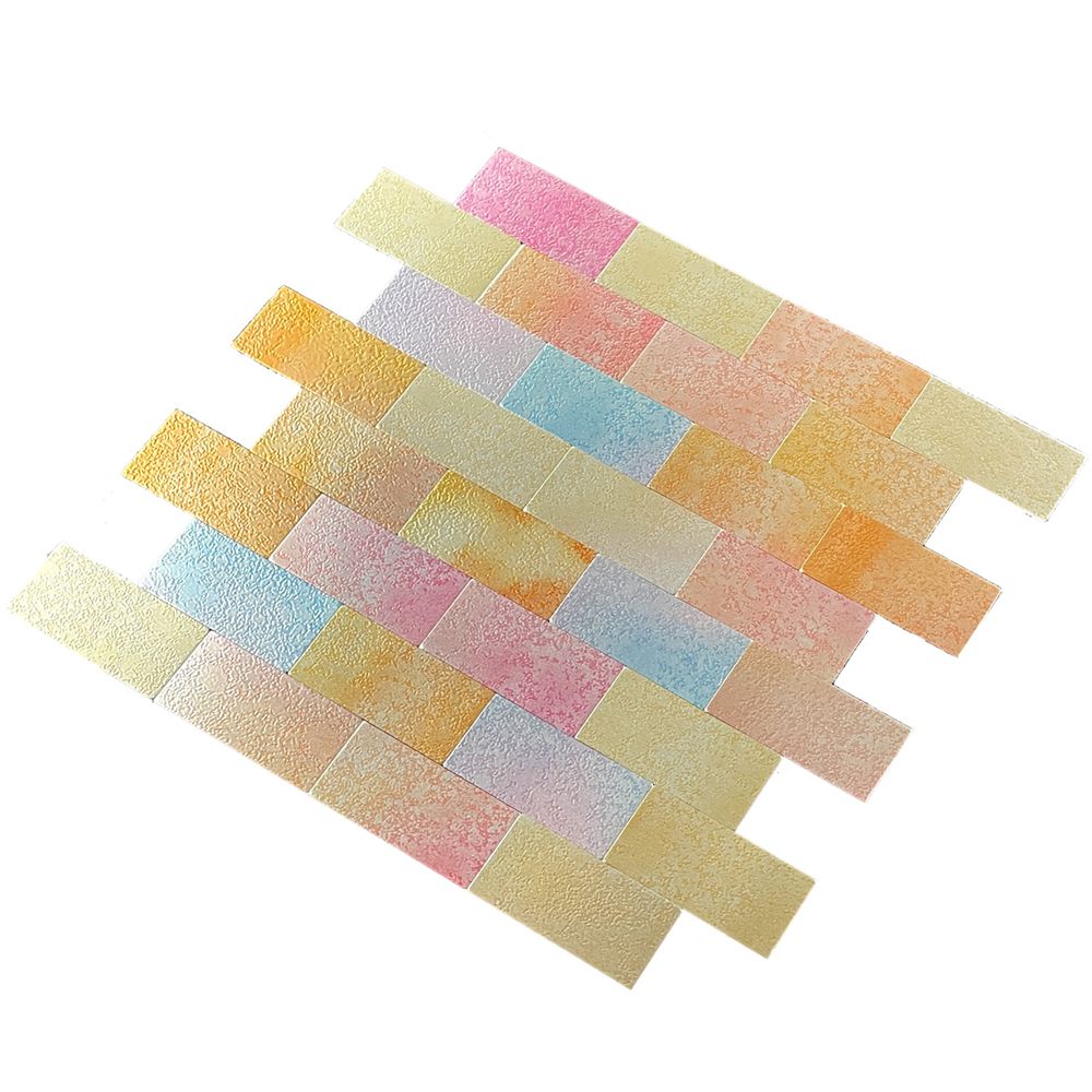 Rectangular Tile Peel and Stick Tile Kitchen Aluminum Splashback Peel and Stick Wall Tile