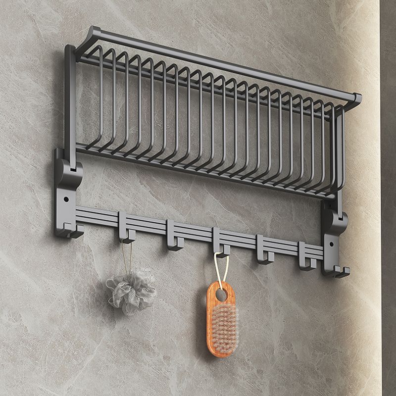 Modern gray aluminum bathroom accessory set