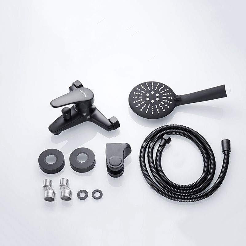 Modern Bathtub Faucet Lever Handle Wall Mounted Fixed Bathtub Faucet